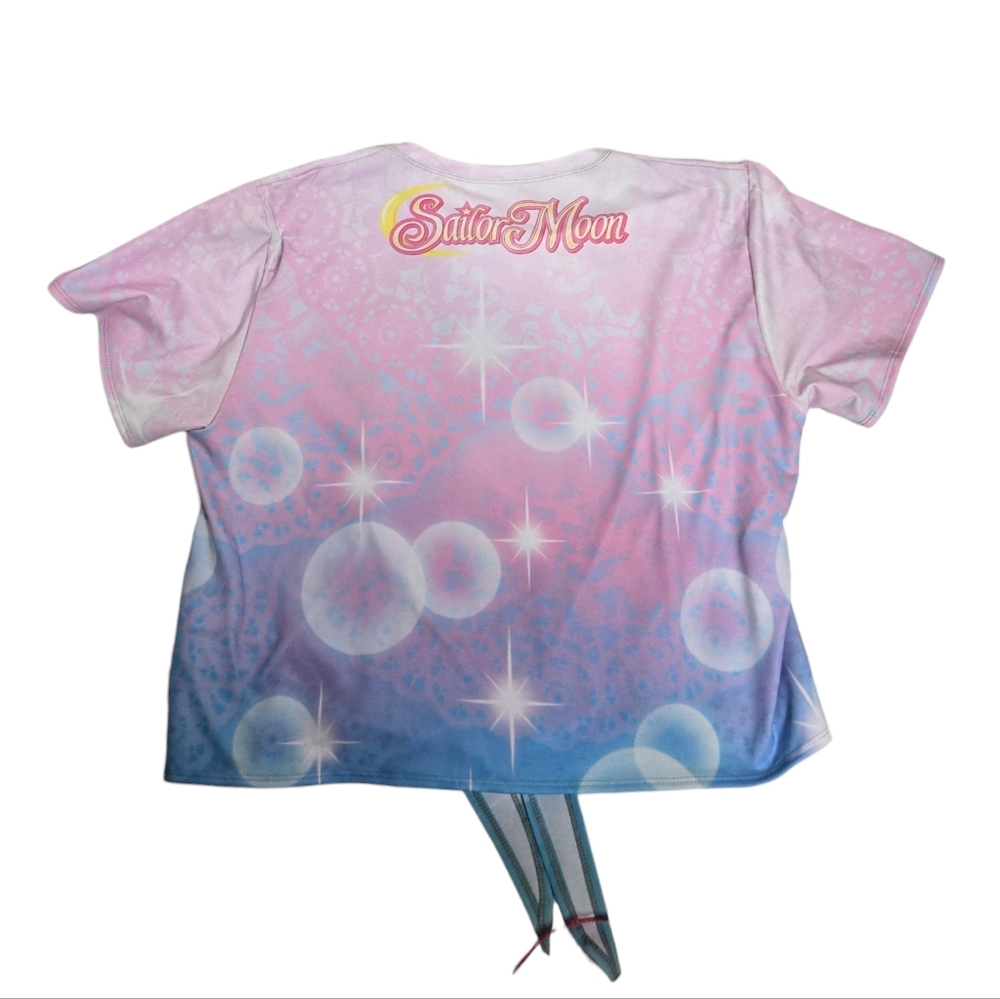 BLACKMILK Sailor Moon Pretty Guardian tie front crop short sleeve tee shirt XL - Picture 4 of 10